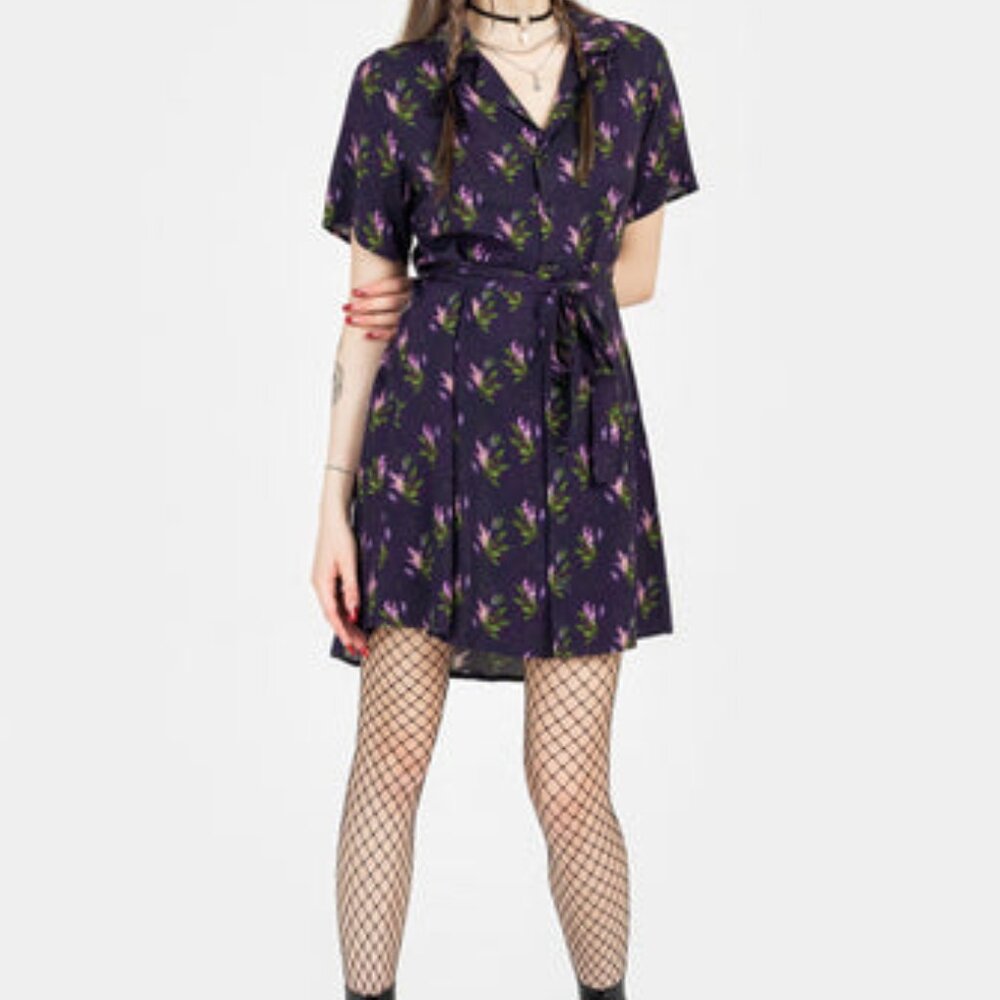 Disturbia Petra button down mini dress